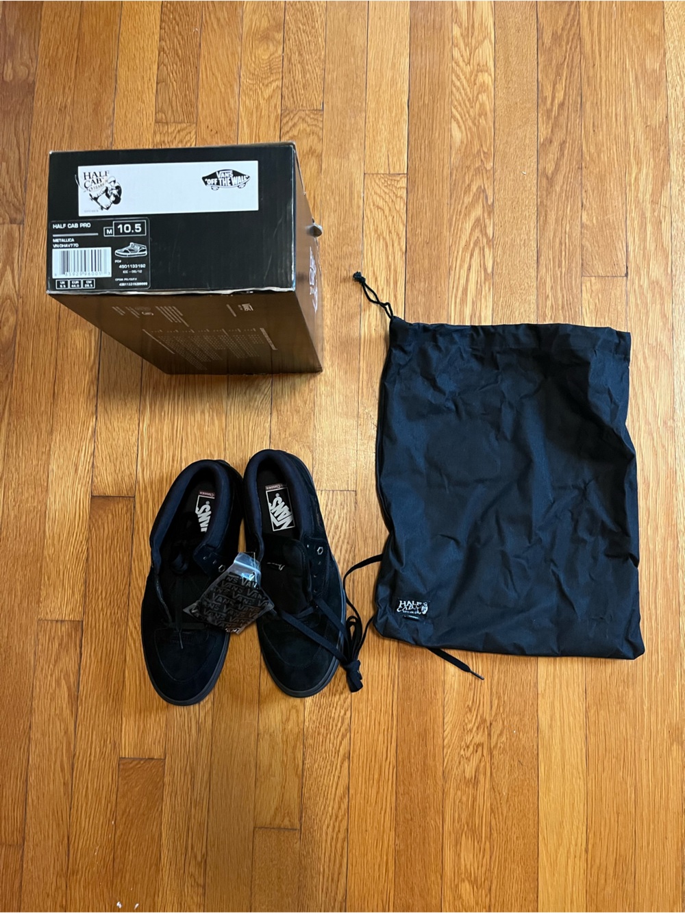 New Vans X Metallica Half Cab Pro Black Sneakers M 10.5
